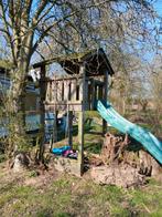 Jungle Gym Speelhuisje met Lange Glijbaan, Ophalen of Verzenden, Gebruikt, Klimwand