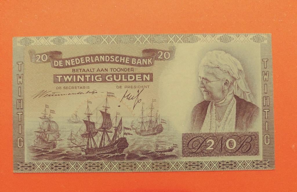 Bankbiljet 20 gulden 1941 Emma, cat. PL51.b3 / 58-1, Verzenden, 25 gulden, Los biljet
