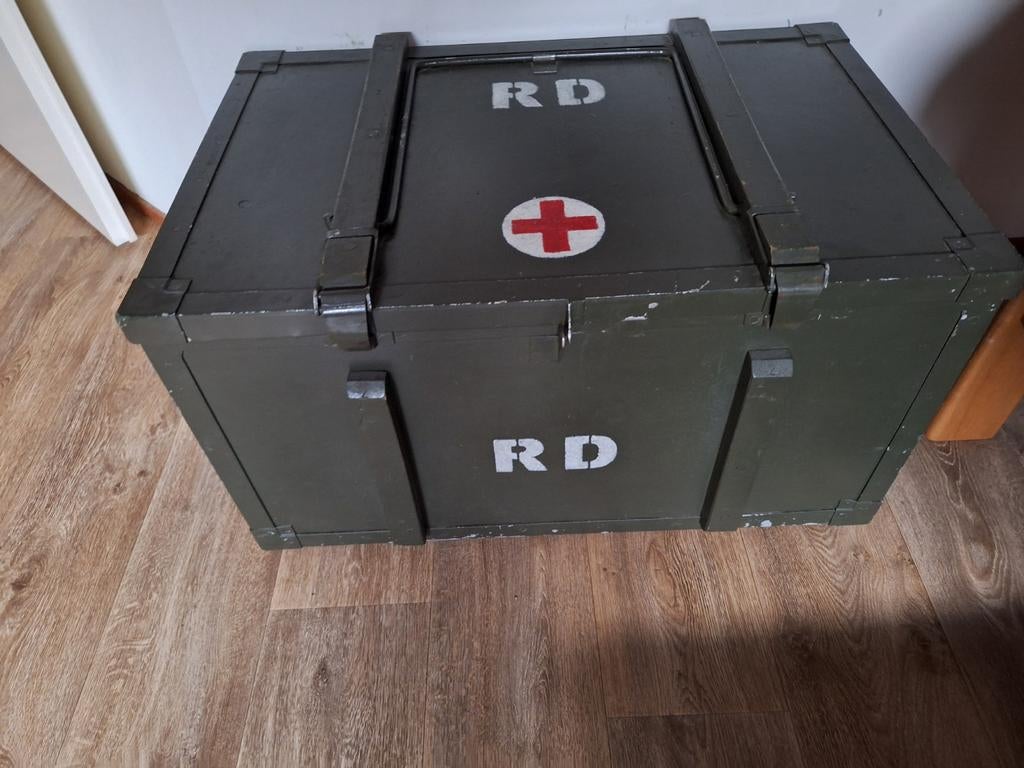 Leger groene kist 80 x 50 x 45, Huis en Inrichting, Woonaccessoires | Kisten, Ophalen, 50 tot 100 cm, Minder dan 50 cm, Minder dan 50 cm