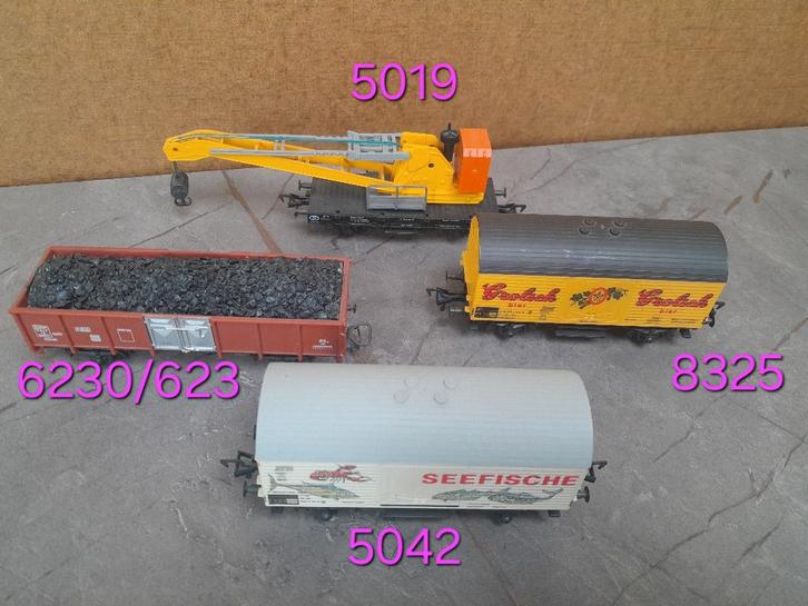 Fleischmann 5019, 5042, 8325.4 + Jouef 6230/623 TEAB!!!, Hobby en Vrije tijd, Modeltreinen | H0, Gebruikt, Wagon, Gelijkstroom