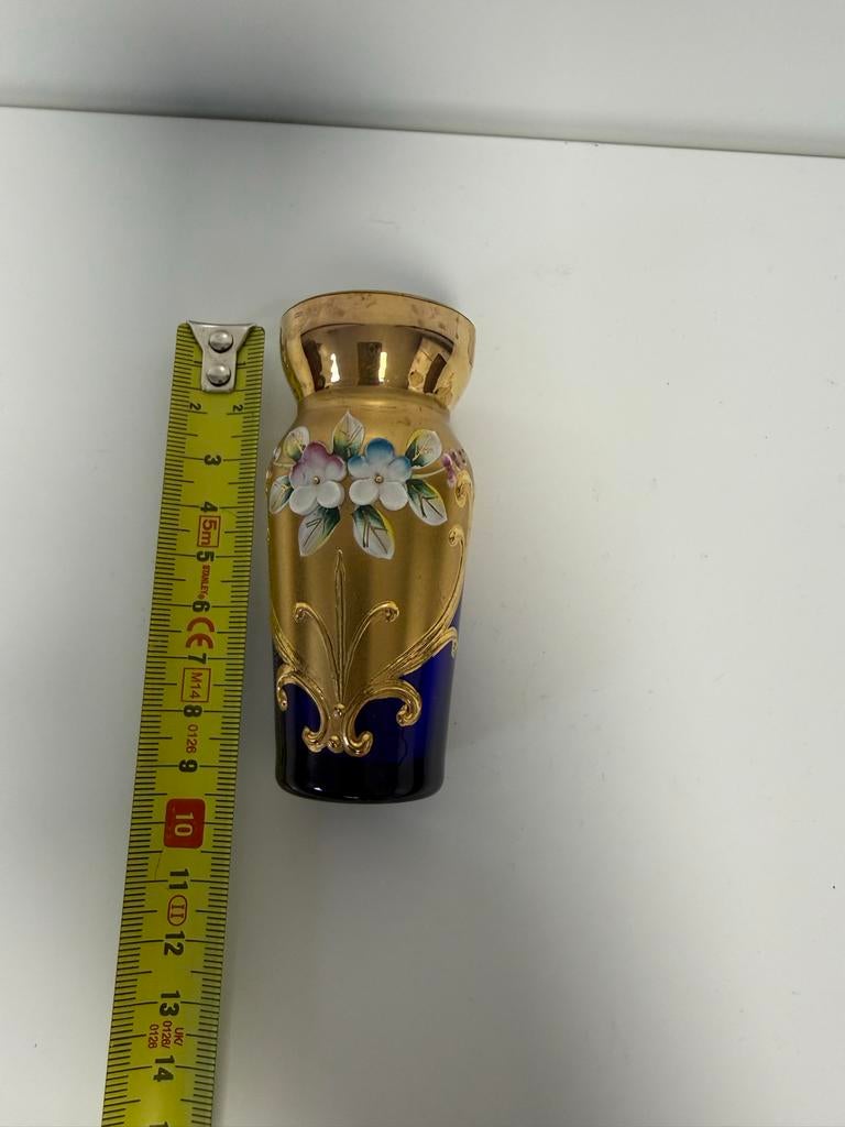 Klein Boheems glazen vaasje, Ophalen of Verzenden