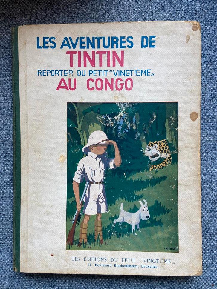 Les aventures de Tintin au Congo 1e druk 1931 Kuifje, Boeken, Stripboeken, Gelezen, Eén stripboek, Ophalen of Verzenden