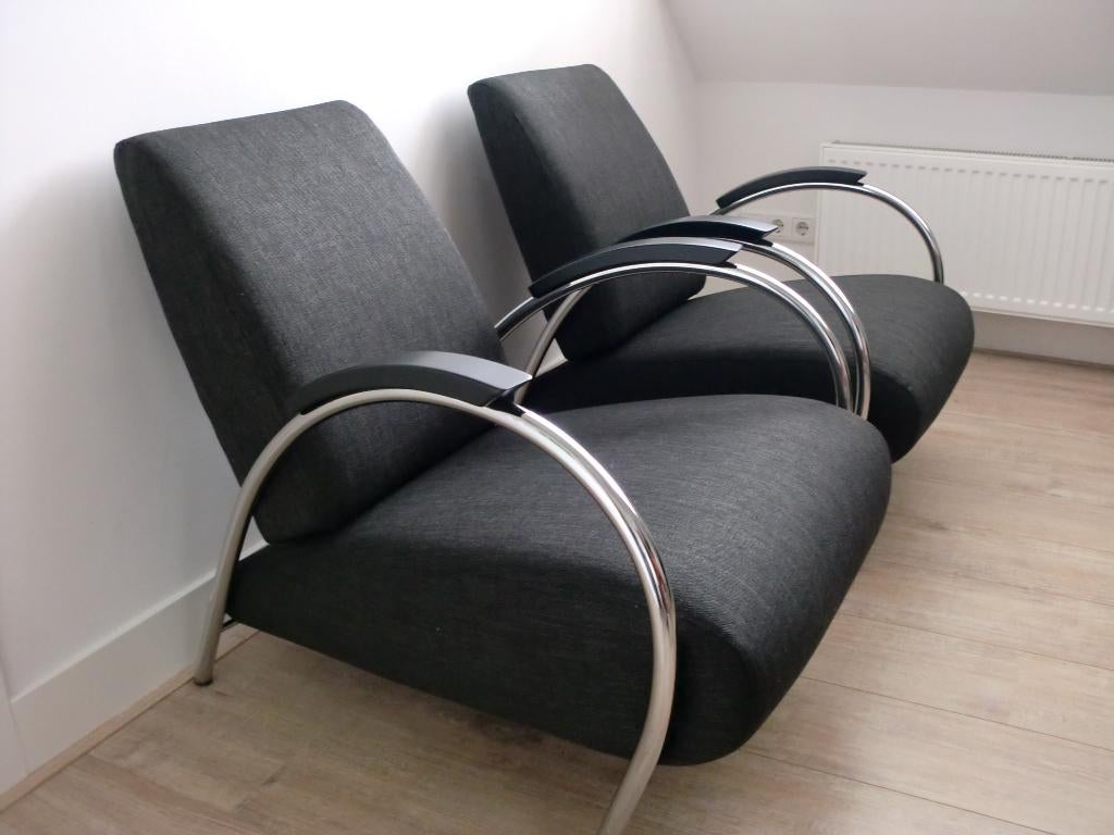 gelderland fauteuil 5770 design jan des bouvrie als nieuw 2x, Ophalen, 75 tot 100 cm, Zo goed als nieuw, Stof