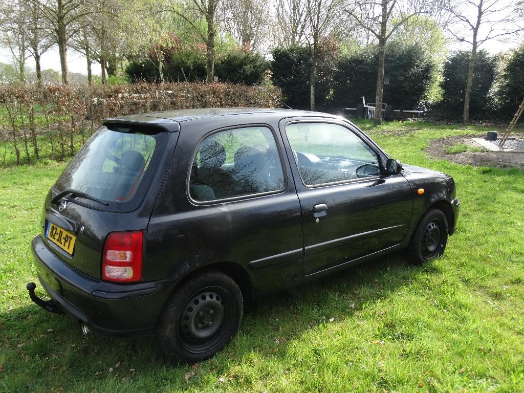 Nissan Micra 1.4 55KW 3D 2002 Zwart, Voorwielaandrijving, 750 kg, 4 cilinders, 840 kg