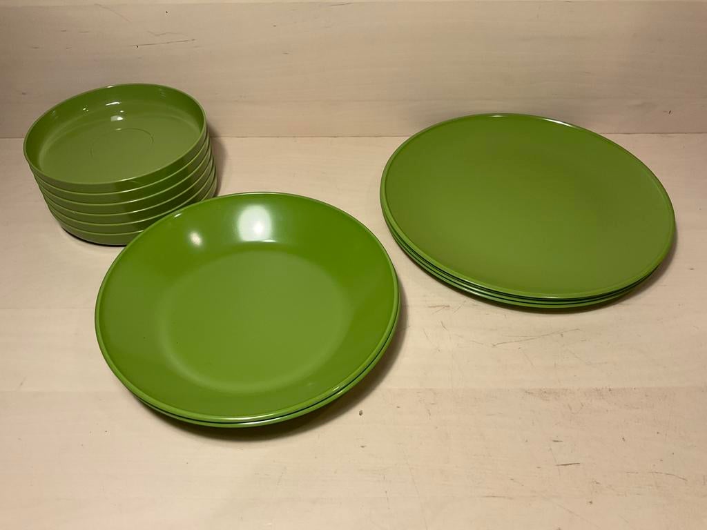 Vintage Mepal kampeer servies onderdelen groen, Caravans en Kamperen, Kampeeraccessoires, Ophalen of Verzenden, Gebruikt