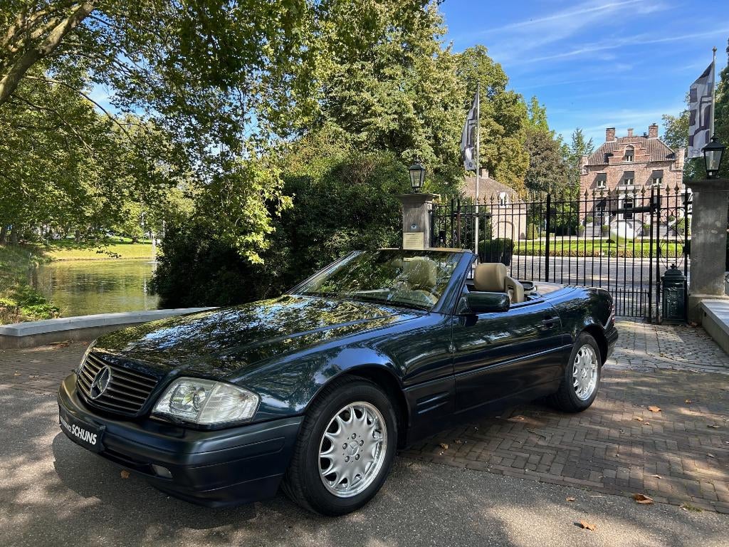 Mercedes-Benz SL 3.2 Sl320 Roadster AUT 1997 Zwart, Auto's, Mercedes-Benz, Automaat, Achterwielaandrijving, Beige, Cabriolet