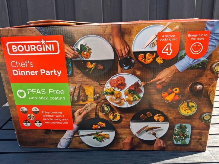 Bourgini Chef's Dinner Party - 4-persoons kookset, Witgoed en Apparatuur, Gourmetstellen, Ophalen of Verzenden