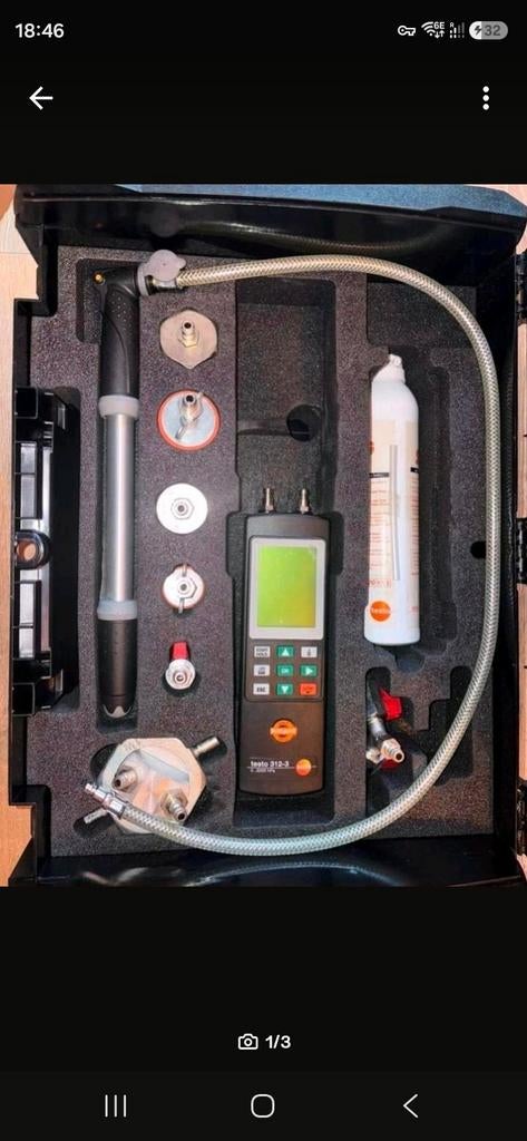 Testo 312-3 Druktestmeter - Complete Set, Ophalen of Verzenden, Zo goed als nieuw, Druk