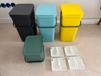 Brabantia Sort & Go Prullenbakken - Set van 4, Kunststof, Gebruikt, 50 tot 75 cm, Ophalen of Verzenden