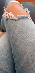 Spijkerbroek jamie topshop gescheurde knieen maat 34 W25 L28, Topshop, W27 (confectie 34) of kleiner, Gedragen, Verzenden