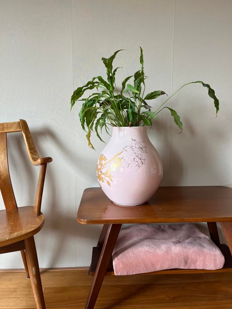 IKEA PS 2014 Vaas Hella Jongerius Roze met Gouden Decoratie, Antiek en Kunst, Ophalen of Verzenden
