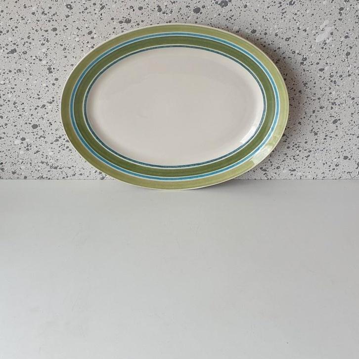 Johnson Brothers serveerschaal Farmhouse Woodland Stripe, Antiek en Kunst, Antiek | Servies los, Ophalen of Verzenden
