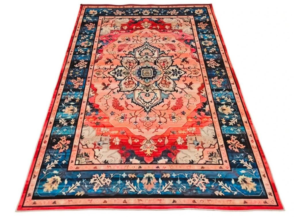 Vintage oosters Heriz vloerkleed medallion New 162x230cm, Crème, 150 tot 200 cm, Onbekend, 200 cm of meer