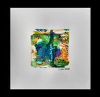 Uniek abstracte schilderij aquarel op Aquarelpapier 30x30, Ophalen of Verzenden