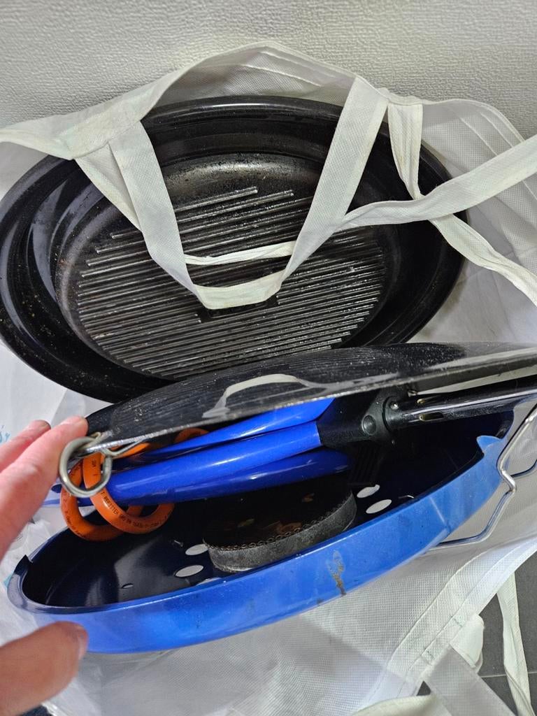 Skottelbraai, oud model, werkt nog prima, Ophalen, Gebruikt, Met accessoires