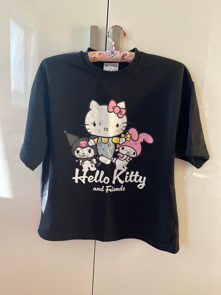 Hello Kitty and Friends T-shirt, Zwart, Ophalen of Verzenden, Korte mouw, Maat 34 (XS) of kleiner