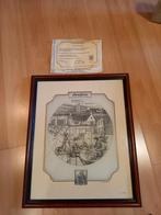 Glasgravure 'Immobiliën' met certificaat, Antiek en Kunst, Kunst | Tekeningen en Foto's, Ophalen of Verzenden