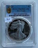 1993-P American Silver Eagle PCGS PR69DCAM (Gold Shield), Ophalen, Noord-Amerika, Losse munt, Zilver