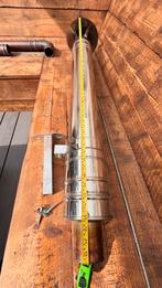 Kachelpijp, dubbelwandig + enkelwandig, Ophalen, Zo goed als nieuw, Hout, Houtkachel