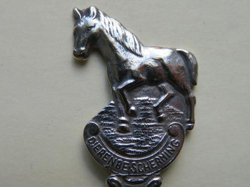 Verzilverd lepeltje Dierenbescherming Paard 1st-layout, Antiek en Kunst, Antiek | Bestek, Verzenden