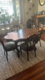 Antieke biedermeier eethoek, Huis en Inrichting, Ophalen, Ovaal, 100 tot 150 cm