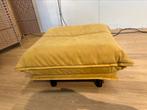 Gebruikt - Vintage Poef – Kaki Geel – Designstijl, 3533bg, Rolfbenz.nl, Rond, Ophalen of Verzenden