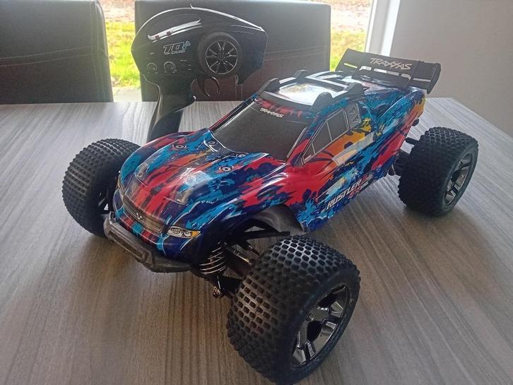 traxxas rustler 4x4 vxl, Hobby en Vrije tijd, Modelbouw | Radiografisch | Auto's, Gebruikt, Auto offroad, Elektro, Schaal 1:10