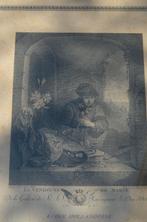 Franse gravure 'La Vendeuse de Maree' circa 1786, Antiek en Kunst, Ophalen of Verzenden