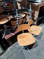 Vintage Houten Draaistoel zeer stevig, Ophalen, Gebruikt, Bruin, Vintage