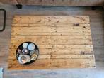 Pallet Salontafel met Wielen, Huis en Inrichting, Tafels | Salontafels, Ophalen, Gebruikt, 100 tot 150 cm, Grenenhout