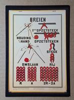 Schoolplaat 'Breien' - Wolters uitg. 1930 - Ondewijsmuseum, Ophalen of Verzenden, 1980 tot heden, Ongelopen, Cultuur en Media