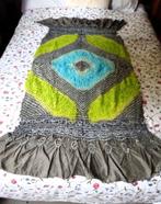 Bruin groen blauw zijde sjaaltje kleine witte puntjes, Kleding | Dames, Mutsen, Sjaals en Handschoenen, Verzenden, Gedragen, Maat 38/40 (M)