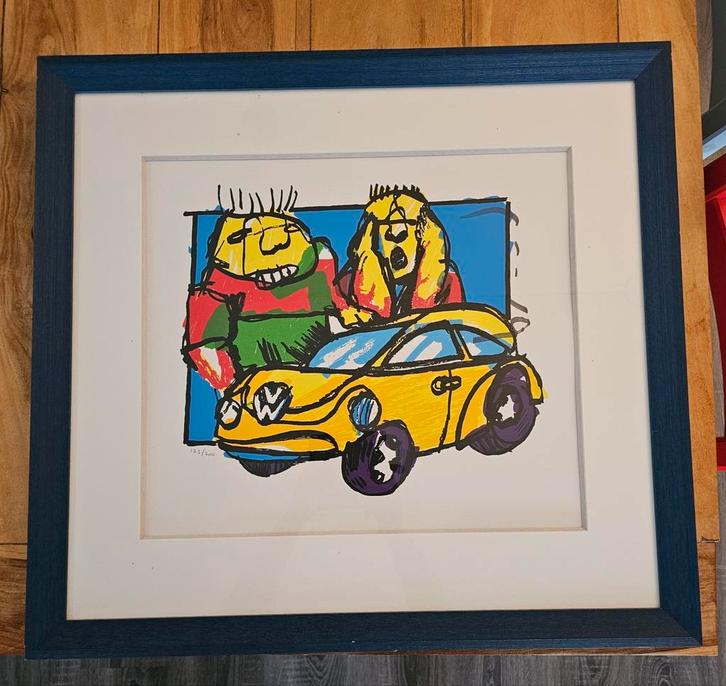 Herman Brood Volkswagen Kever zeefdruk in lijst - Utrecht, Antiek en Kunst, Kunst | Litho's en Zeefdrukken, Ophalen