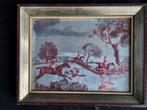 Ingelijste prent: Jachttafereel, Antiek en Kunst, Kunst | Schilderijen | Klassiek, Ophalen