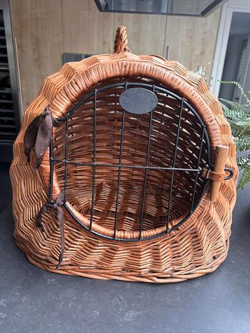 Rieten kattenmand - Kattenvervoersbox - Ø50 cm beschikbaar voor biedingen