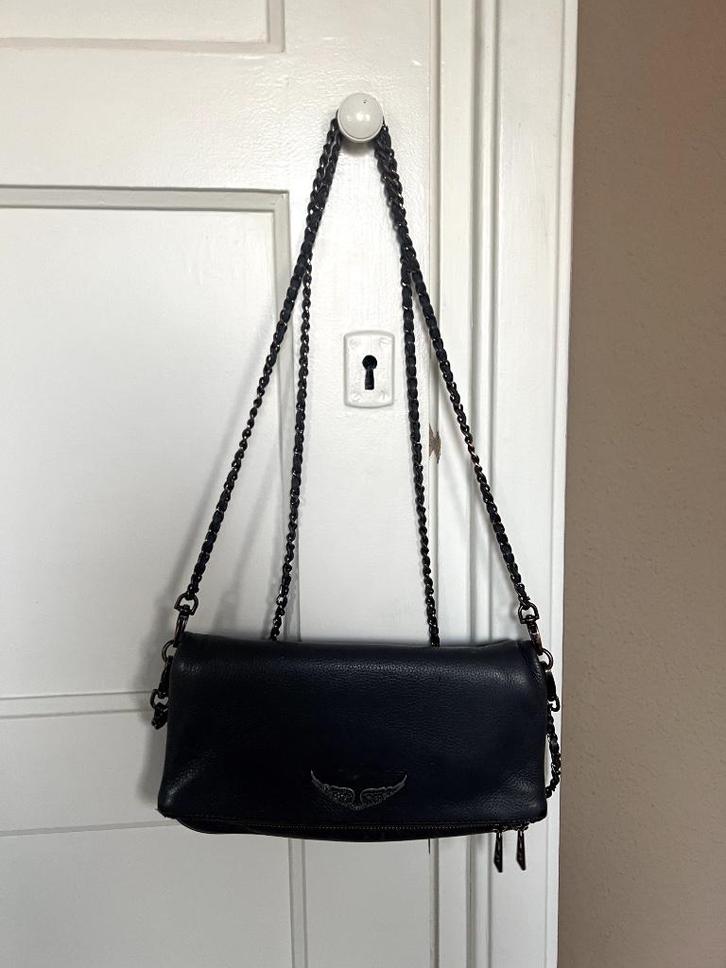 Zadig & Voltaire tas, Sieraden, Tassen en Uiterlijk, Tassen | Damestassen, Gebruikt, Schoudertasje, Grijs, Ophalen of Verzenden