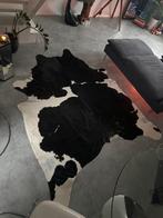 Zwart koeienhuid kleed, Huis en Inrichting, Stoffering | Vloerbedekking, Ophalen, Zwart, Overige typen, Zo goed als nieuw