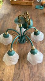 Kroonluchter plafondlamp, Ophalen, Gebruikt, Glas, Jaren 70/80