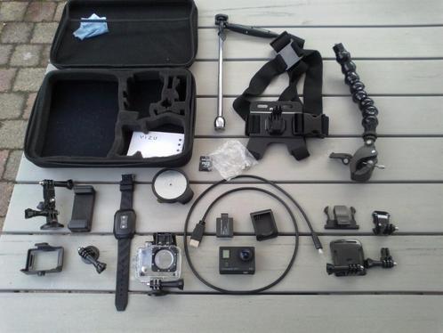 VIZU Extreme X8S action camera met veel toebehoren (extra’s), Audio, Tv en Foto, Actiecamera's, Zo goed als nieuw, Overige merken