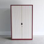 Roldeurkast, Roodbruin, Creme, 120x45x196cm, 4legborden RD98, Gebruikt, 100 tot 150 cm, -, -