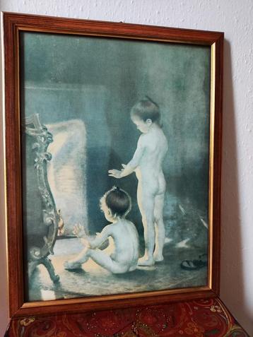 Prachtige vintage prent 'After the Bath' van Paul Peel beschikbaar voor biedingen