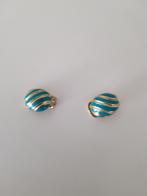 Oorbellen. Retro, jaren 80. Turqoise., Sieraden, Tassen en Uiterlijk, Oorbellen, Ophalen of Verzenden, Zo goed als nieuw, Overige materialen