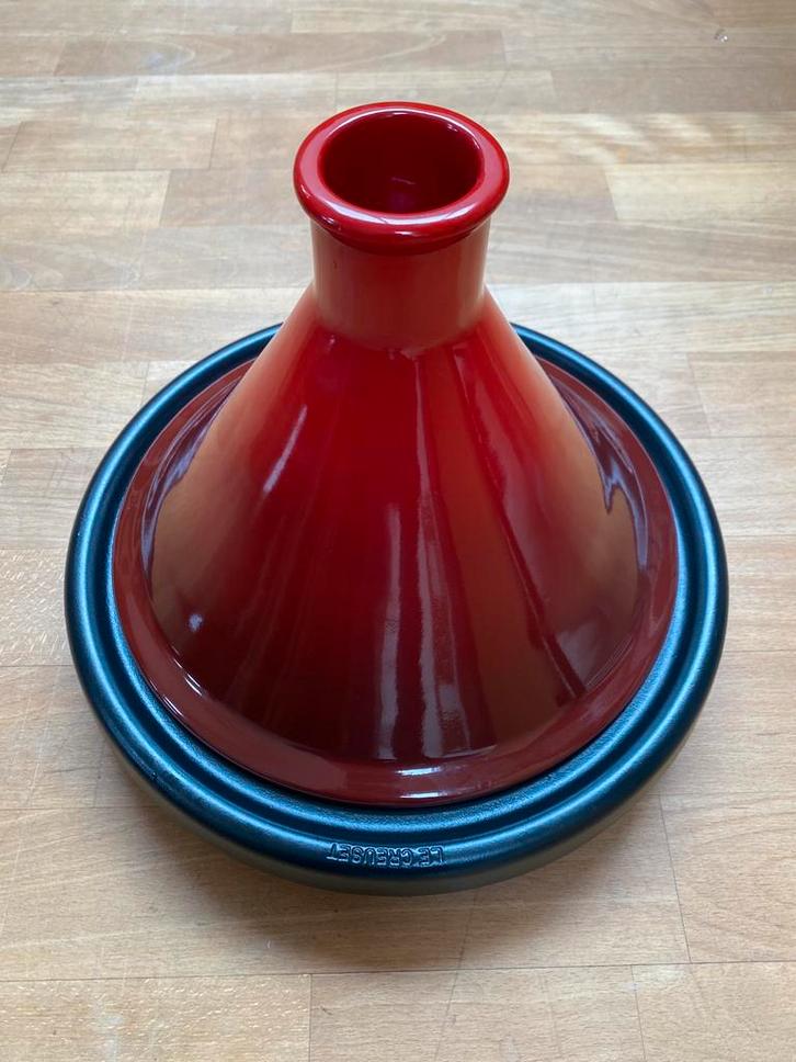 Le Creuset Tagine, Huis en Inrichting, Keuken | Potten en Pannen, Gebruikt, Overige typen, Gietijzer, Inductieplaat, Keramische plaat
