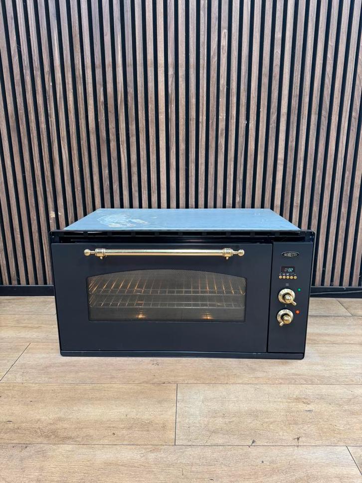 Luxe Antraciet Boretti Inbouw oven 90 cm (Gratis bezorgen), Witgoed en Apparatuur, Ovens, Zo goed als nieuw, Inbouw, Oven met grill