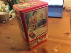 Douwe Egberts koffieblik. Met Vintage posters rondom. 20 cm, Verzamelen, Blikken, Ophalen of Verzenden, Koffie, Douwe Egberts