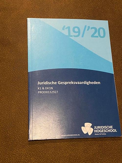 Juridische Gespreksvaardigheden - K1 & DK1N - PROO0132927, Boeken, Studieboeken en Cursussen, Zo goed als nieuw, HBO, Alpha, Ophalen of Verzenden