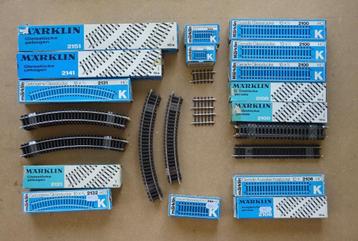 Grote Kavel Marklin K-rails en wissels - ca. 200 delen beschikbaar voor biedingen