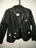 Nieuw! Zwart leren jasje fashion valt klein maat 38 (l) papi, Maat 38/40 (M), Zwart, Nieuw, Ophalen of Verzenden