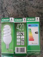 3 stuks calex 9 watt spiraal spaarlampen 420 lumen, Ophalen of Verzenden, Nieuw