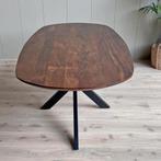 Eettafel Walnoot Kleur Mango Hout NIEUW MEUBEL OUTLET‼️, Eetkamer eettafels meubels mangohout, 100 tot 150 cm, Nieuw, Ophalen of Verzenden